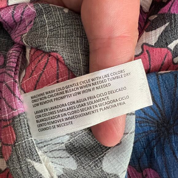 By Design NWT OTS tie wrists floral print tunic blouse sz XL - Picture 7 of 13